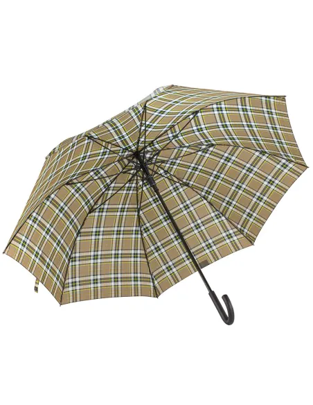 Ombrello lungo maxi golf Y_Dry scozzese beige