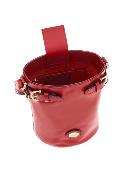 Secchiello in pelle The Bridge Biba rosso