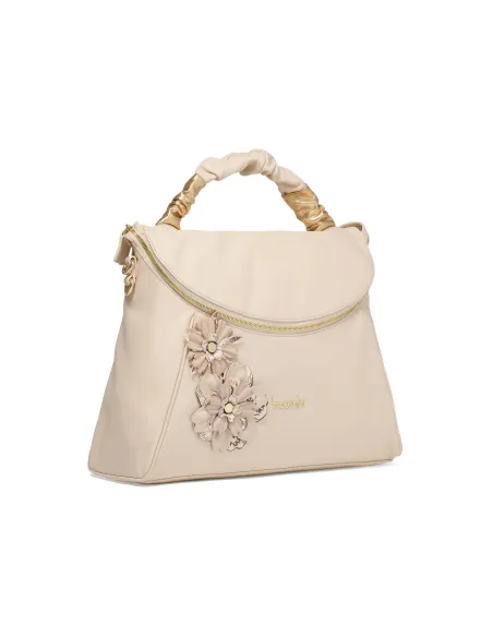 Borsa a mano in pelle Braccialini Sara Beige
