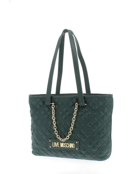Shopping trapuntata Love Moschino verde