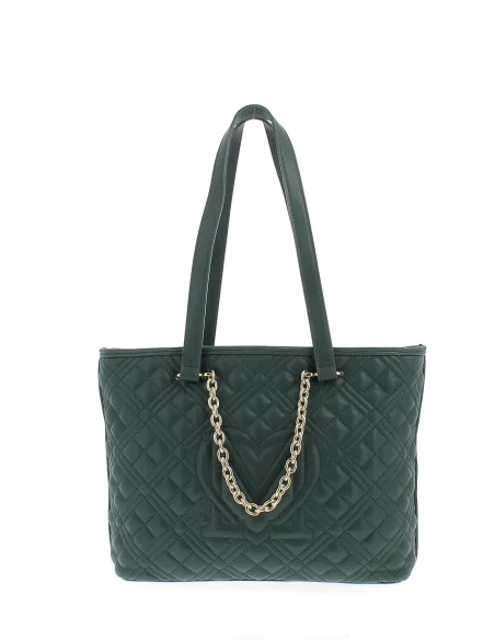Shopping trapuntata Love Moschino verde