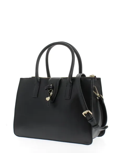 Love Moschino handbag with adjustable, removable shoulder strap black