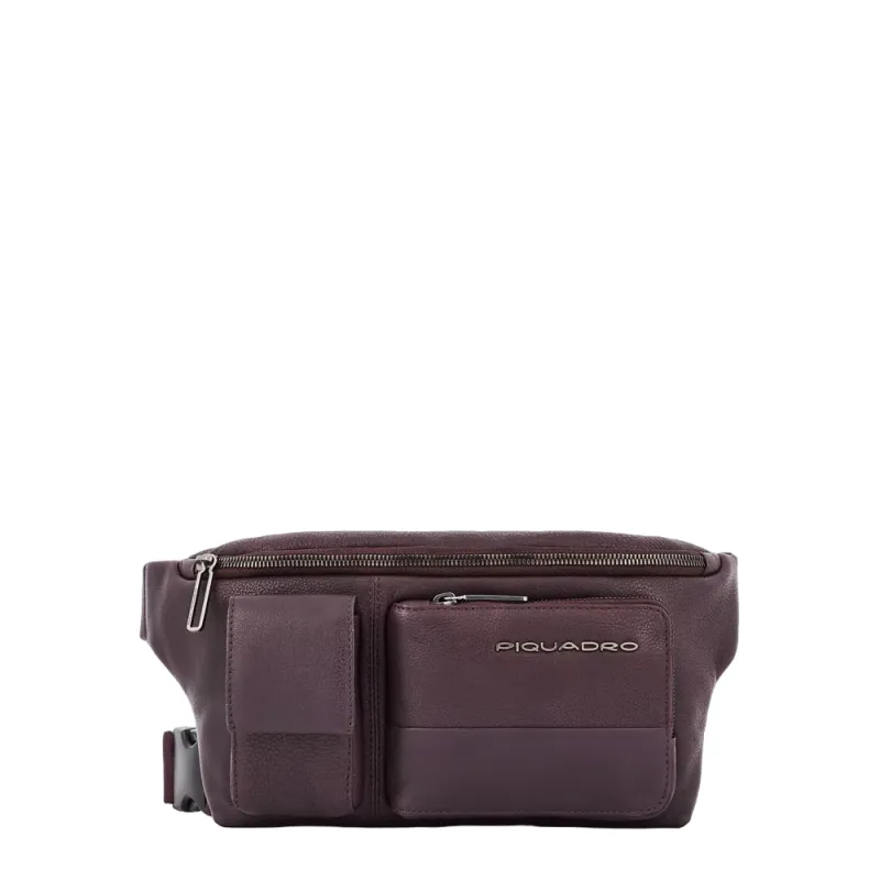 Marsupio in pelle Piquadro Ronnie marrone