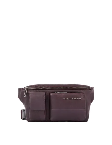 Marsupio in pelle Piquadro Ronnie marrone