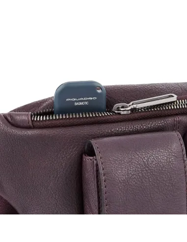 Leder-Gürteltasche Piquadro Ronnie braun