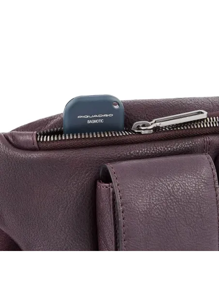 Leder-Gürteltasche Piquadro Ronnie braun