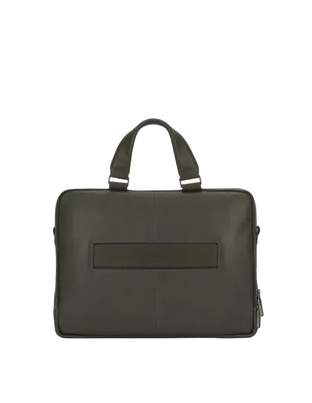 Piquadro Ronnie Slim leather briefcase green