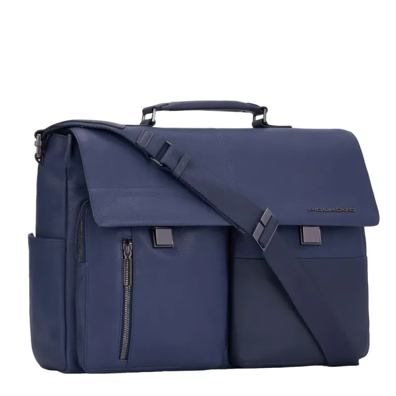 Piquadro Ronnie Laptoptasche mit iPad®Pro 12,9" Fach blau 2