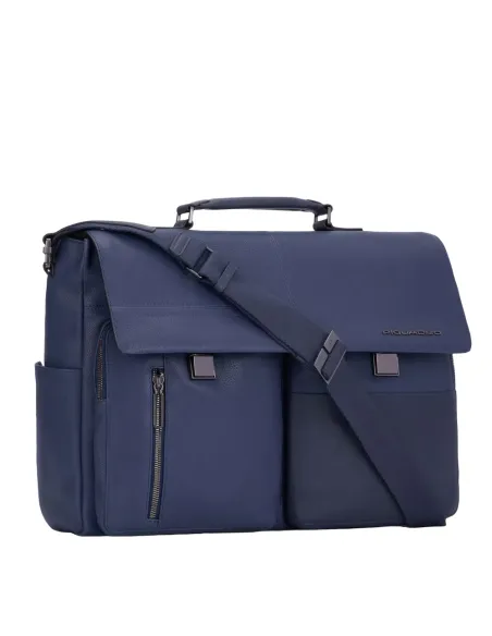 Piquadro Ronnie Laptoptasche mit iPad®Pro 12,9" Fach blau