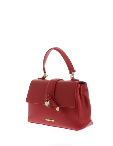 Love Moschino handbag with adjustable and removable shoulder strap red