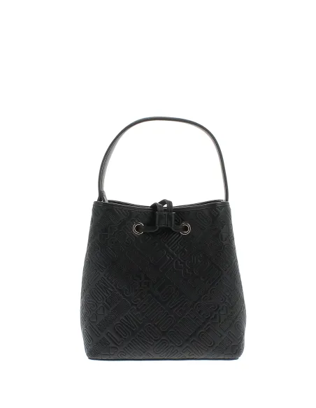 Love Moschino Beuteltasche mit Logoprägung schwarz