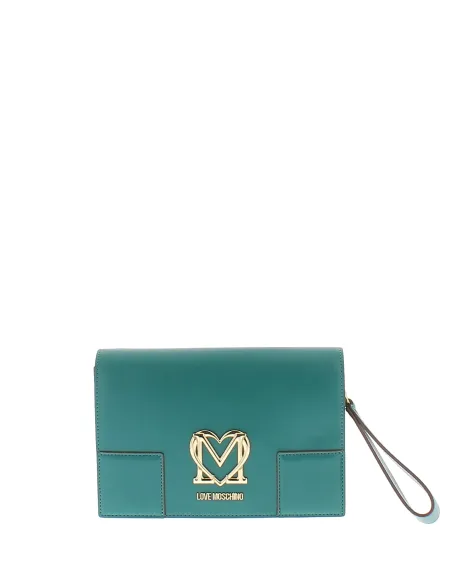 Clutch Love Moschino verde