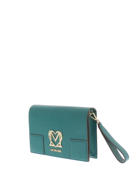 Clutch Love Moschino verde