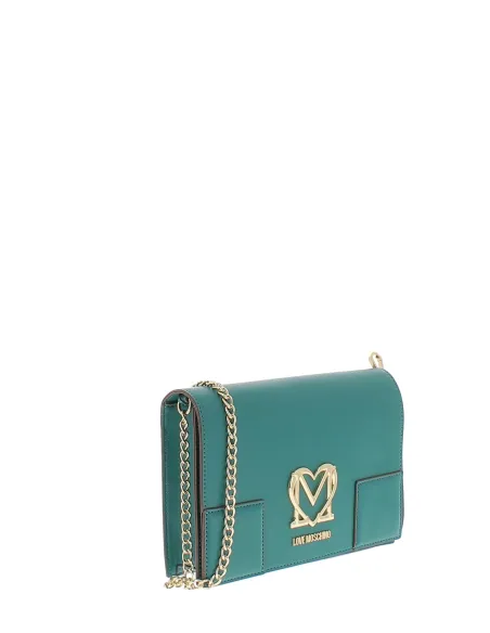 Love Moshino Clutch tasche mit abnehmbarem Henkel grün