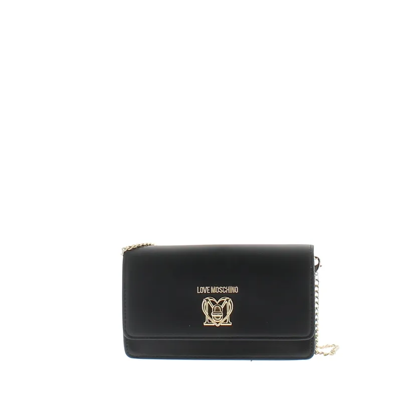 Pochette Love Moschino Turn lock nera