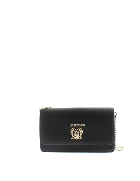 Pochette Love Moschino Turn lock nera