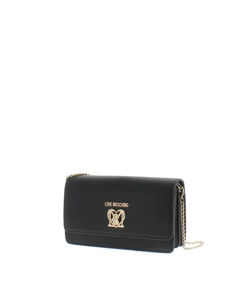 Pochette Love Moschino Turn lock nera