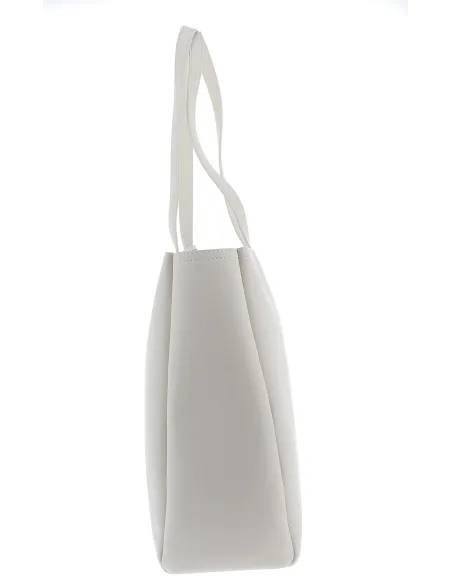 Large shopping bag with zip fastener Ivory