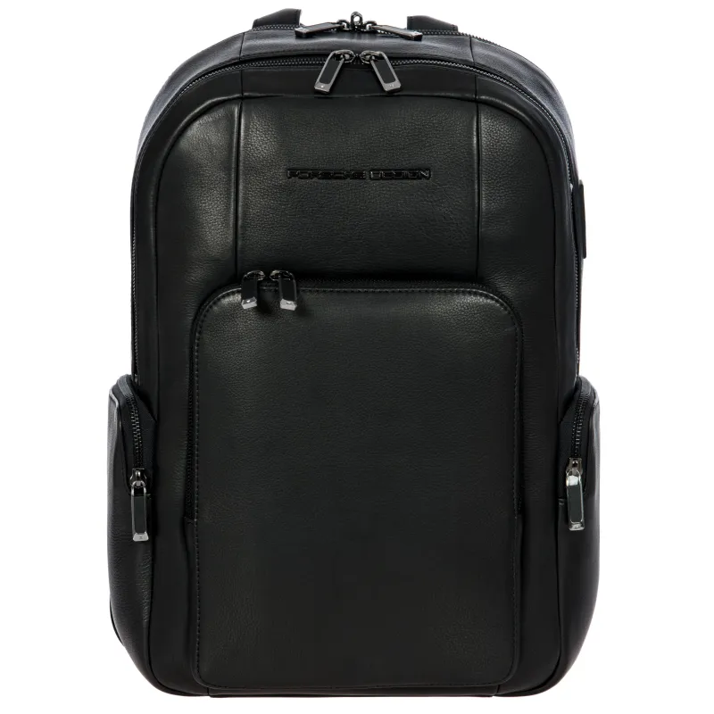 Porsche Roadster Mittlere Leder-Rucksack schwarz