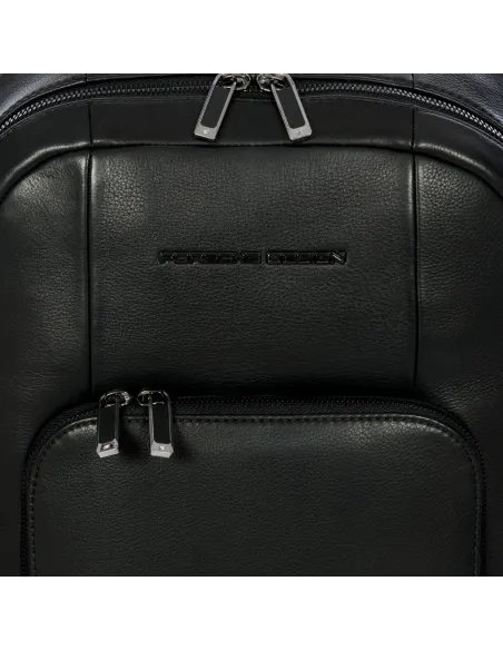 Zaino in pelle a due scomparti Porsche Roadster nero