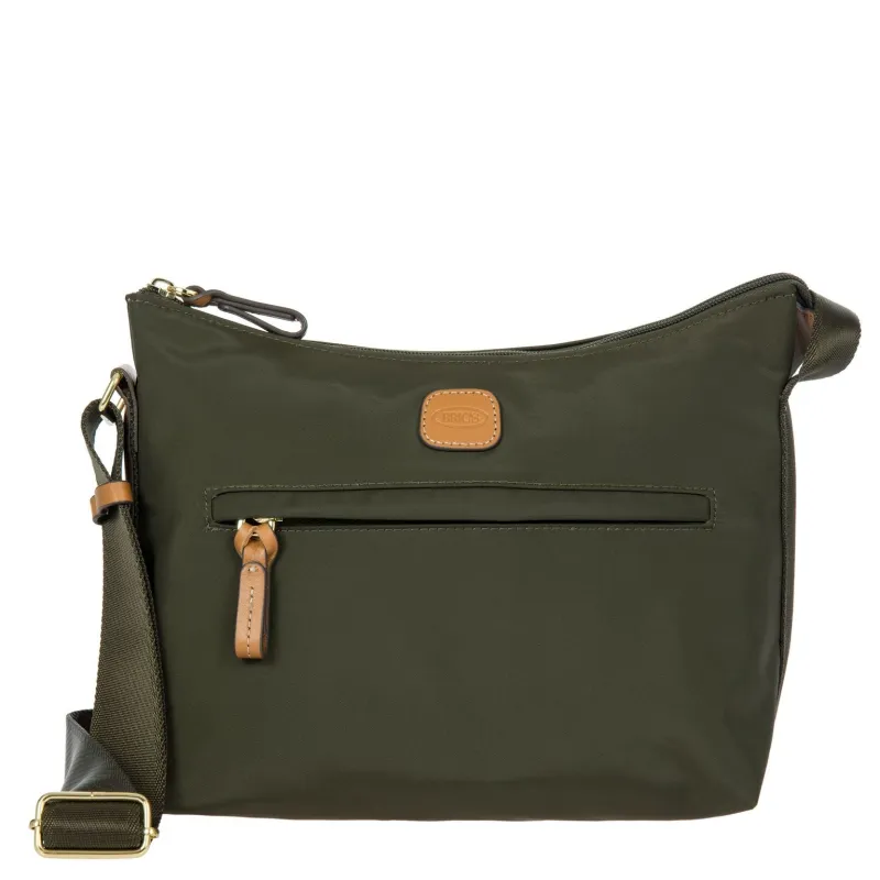 Borsa a tracolla piccola Brics X-Collection verde oliva