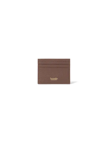 Braccialini credit card case dark brown