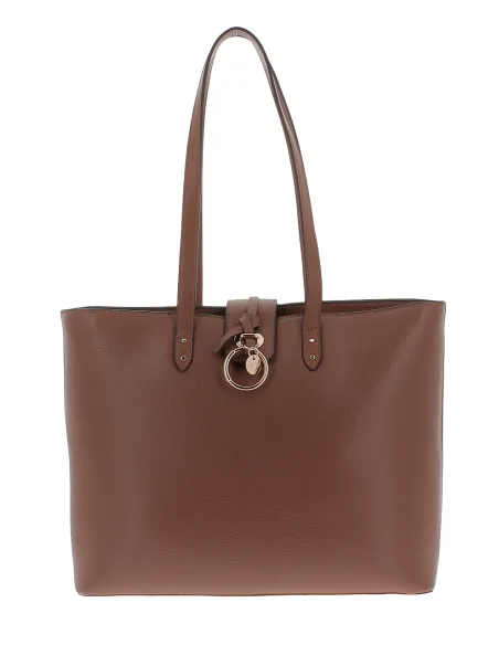 Shopping Liu Jo con chiusura con zip marrone