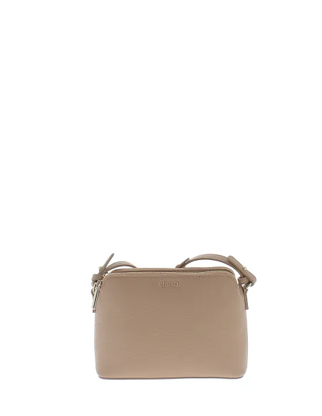 Tracollina Liu Jo con due scomparti con zip cammello