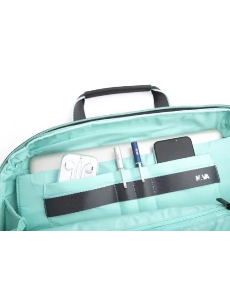 Nava Design 2-handles computer briefcase grey