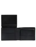 Bric's Bernina Men's wallet with coins pocket and id window black