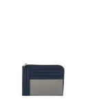 Brics Bernina Reißverschluss-Münzbeutel mit Dokumenten- und Kreditkartenfächern blau