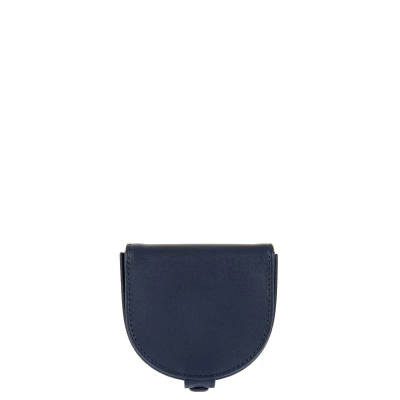 Porta monete in pelle Bernina blu 2