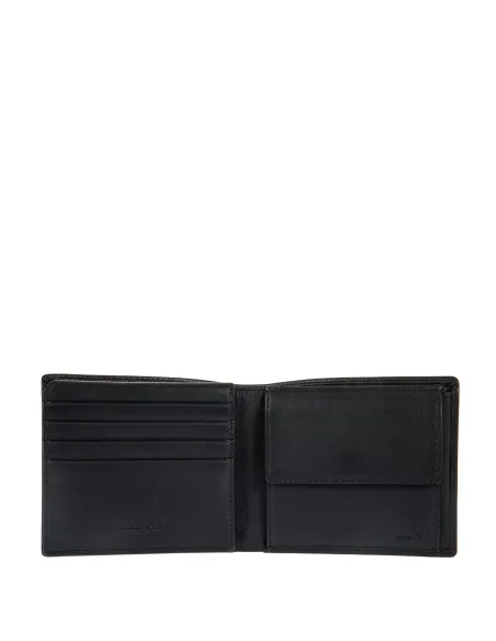 Portafogli compatto in pelle Bric's Bernina nero