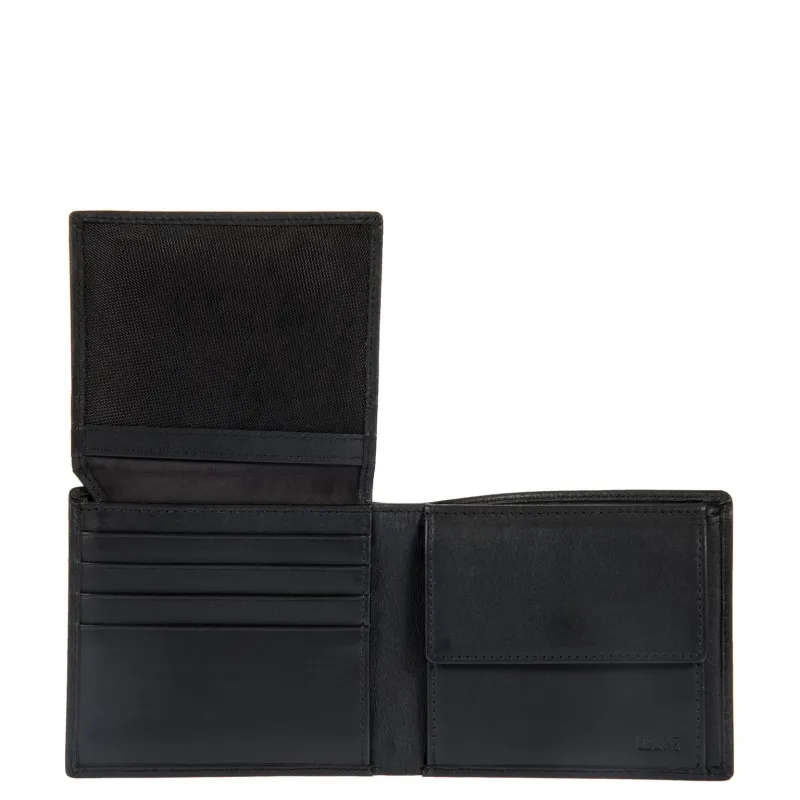 Portafogli compatto in pelle Bric's Bernina nero