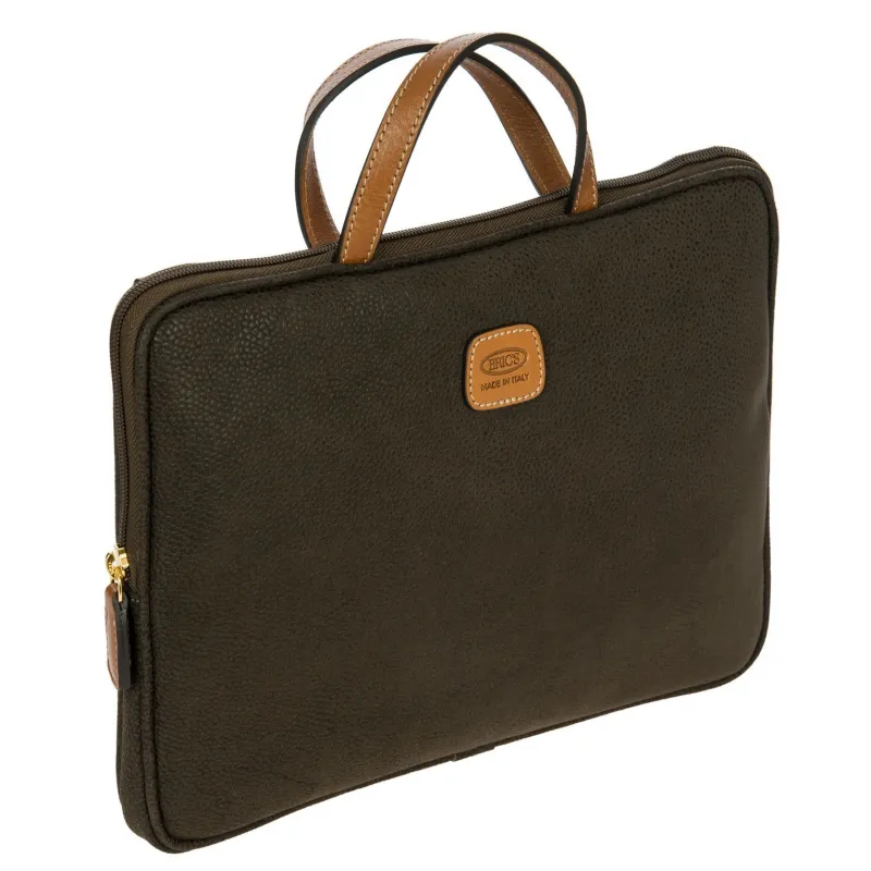 Slim 14" laptop briefcase Life olive green 2