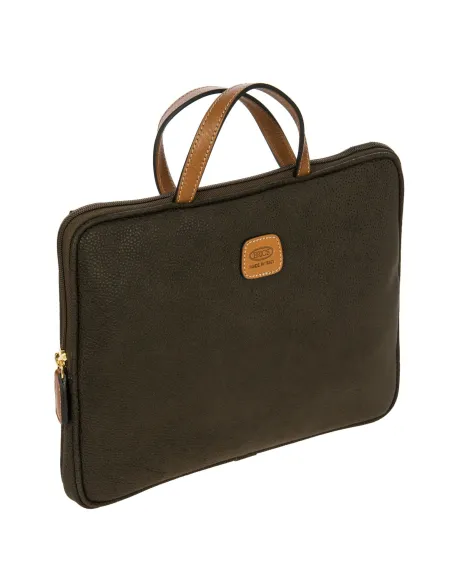Slim 14" laptop briefcase Life olive green