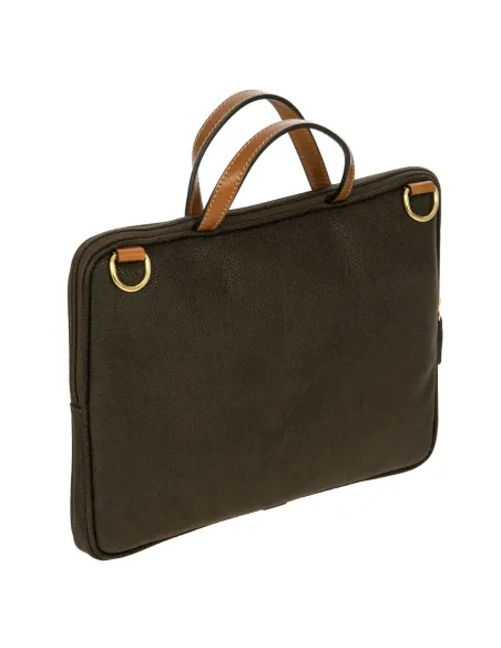 Brics Life Schlanke 14"-Laptop-Tasche Olivgrün