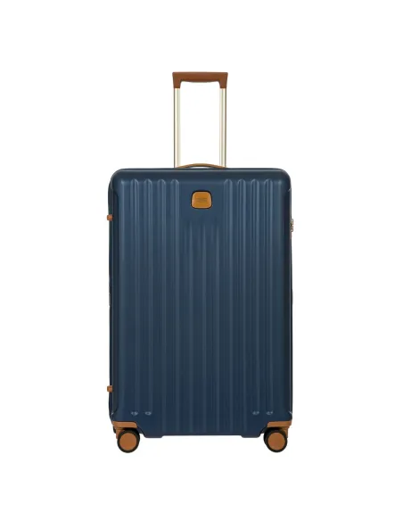 Trolley Groß Polycarbonat und leder Brics blau