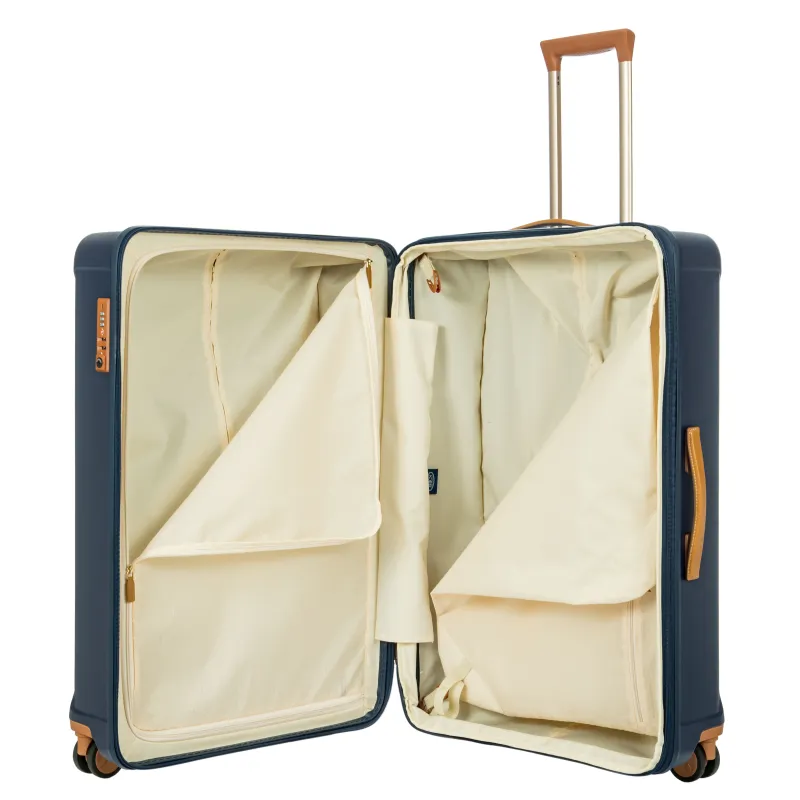 Trolley Groß Polycarbonat und leder Brics blau 2