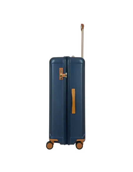 Trolley Groß Polycarbonat und leder Brics blau