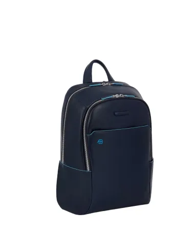 Leather Backpack Blue Square