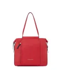 Piquadro Circle leather shopping bag red