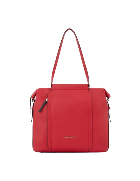 Shopping in pelle morbida Piquadro Circle rossa