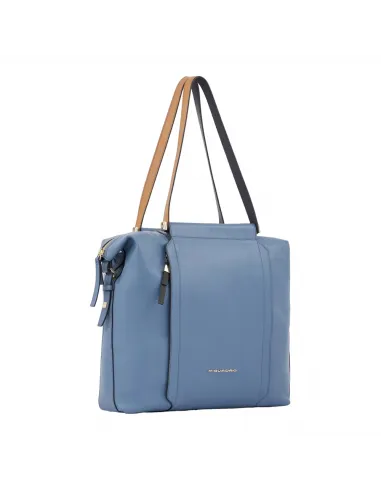 Piquadro Circle leather shopping bag red