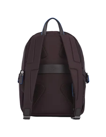 14" PC-Rucksack aus regeneriertem Stoff und Leder Dunkelbraun