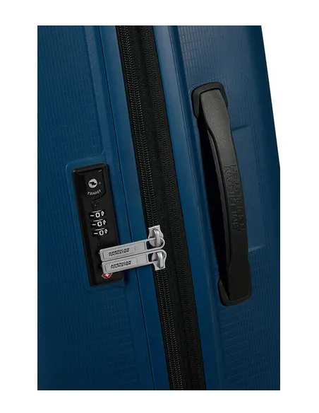 American Tourister Aerostep Medium expandable trolley navy blue