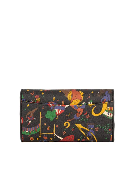 Piero Guidi Magic Circus Brieftasche mit Klappe, schwarz