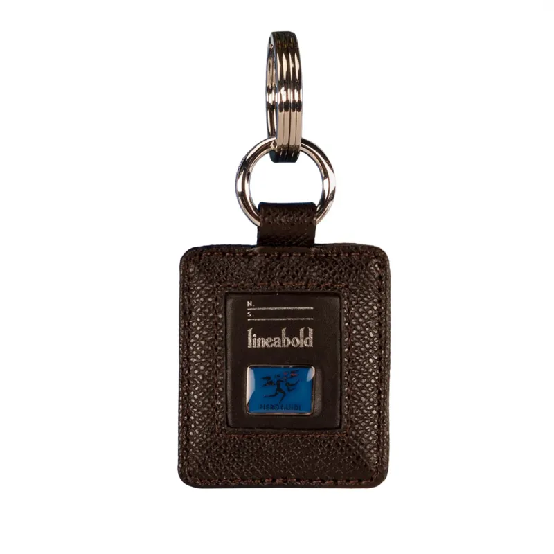 Piero Guidi Bold keyring dark brown