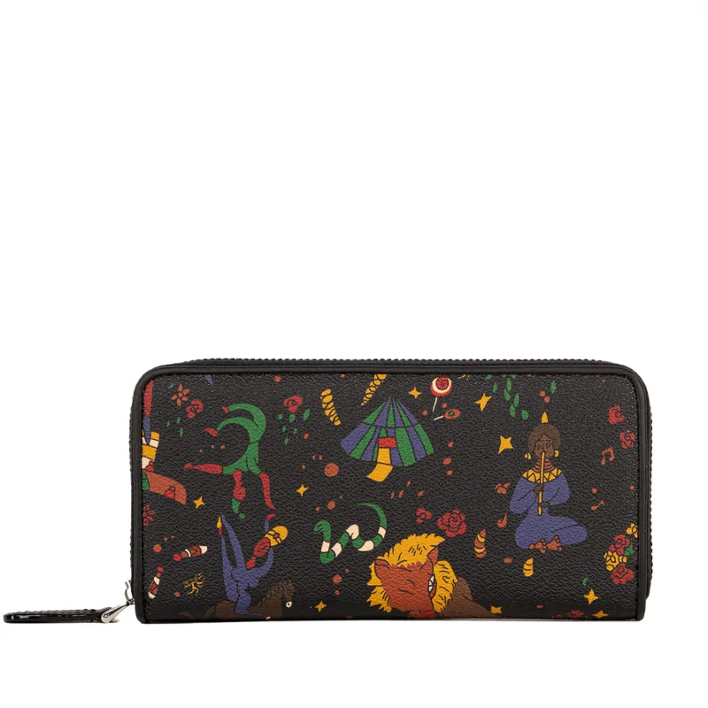 Piero Guidi Magic Circus Damenbrieftasche schwarz