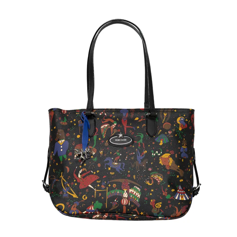 Piero Guidi Magic Circus shopping bag with zip fastener